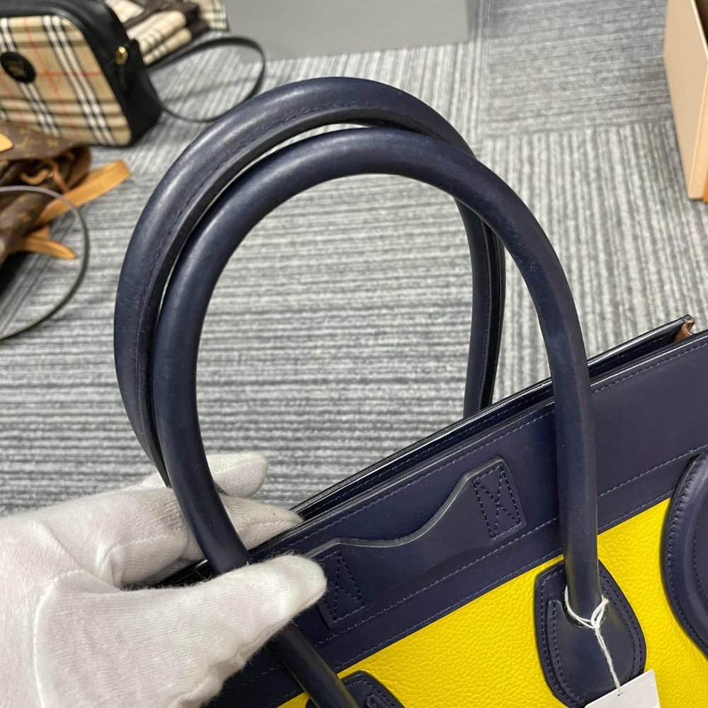 Celine Multicolor Suede And Leather Micro Luggage Tote - Picture 5 of 16